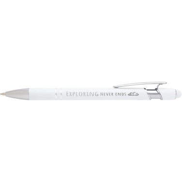 Logo trade business gift photo of: Kish ballpoint pen with silver finish (blue ink)