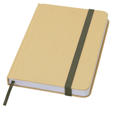 Logo trade business gifts image of: Reed A6 recycled hard cover notebook with plain pages