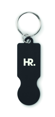 Logo trade promotional giveaways picture of: Key ring with trolley token