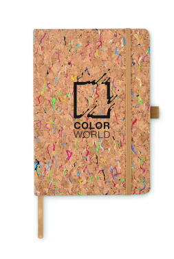 Logo trade promotional gifts picture of: A5 cork coloured notebook