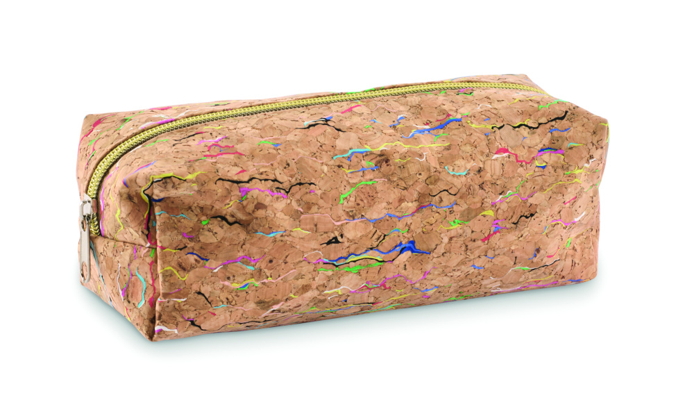 Logotrade advertising products photo of: Coloured cork pencil case