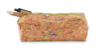 Logo trade corporate gifts picture of: Coloured cork pencil case