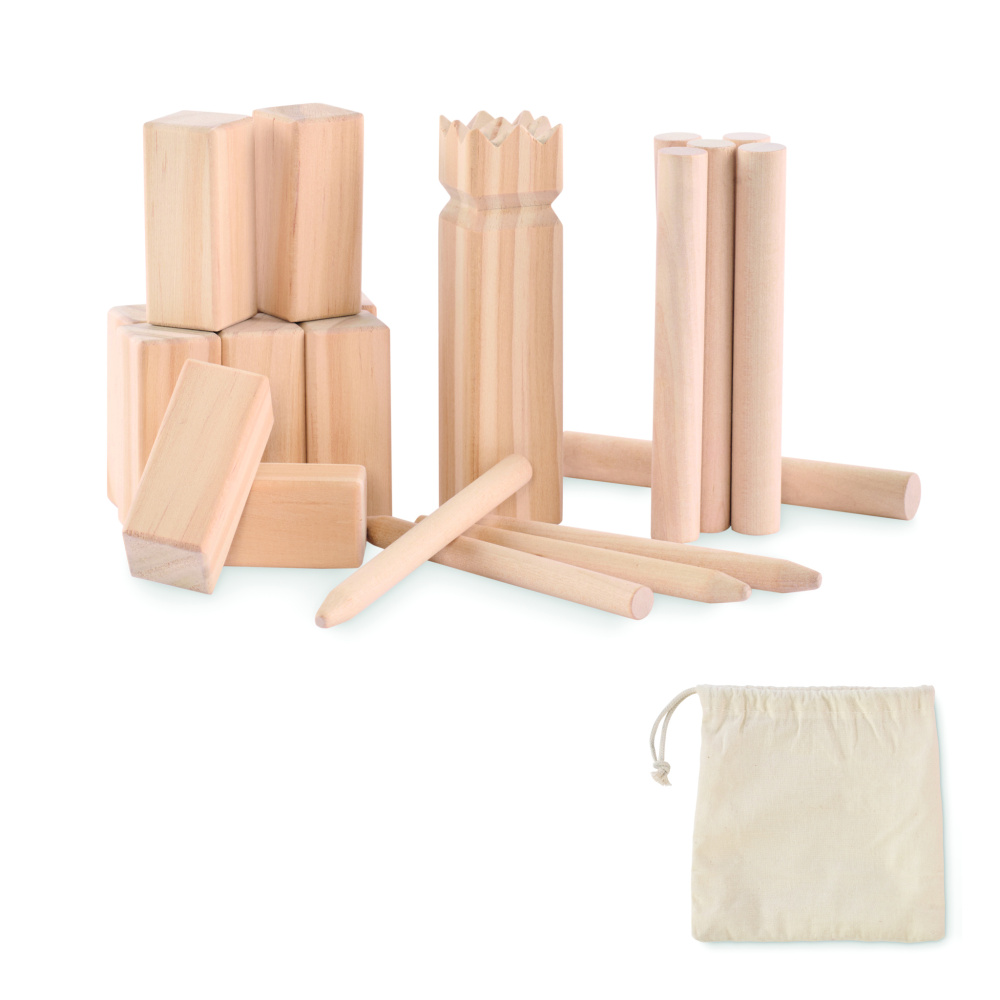Logo trade promotional gifts image of: Pinewood outdoor throwing game