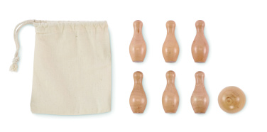 Logotrade advertising product image of: Mini pine wood bowling set