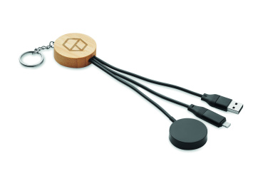 Logo trade promotional items picture of: Key ring with 4 in 1 60W cable
