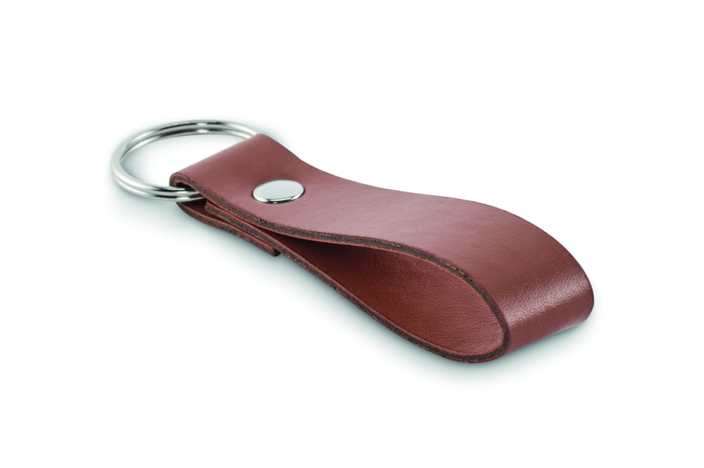 Logo trade advertising products image of: PU loop key ring