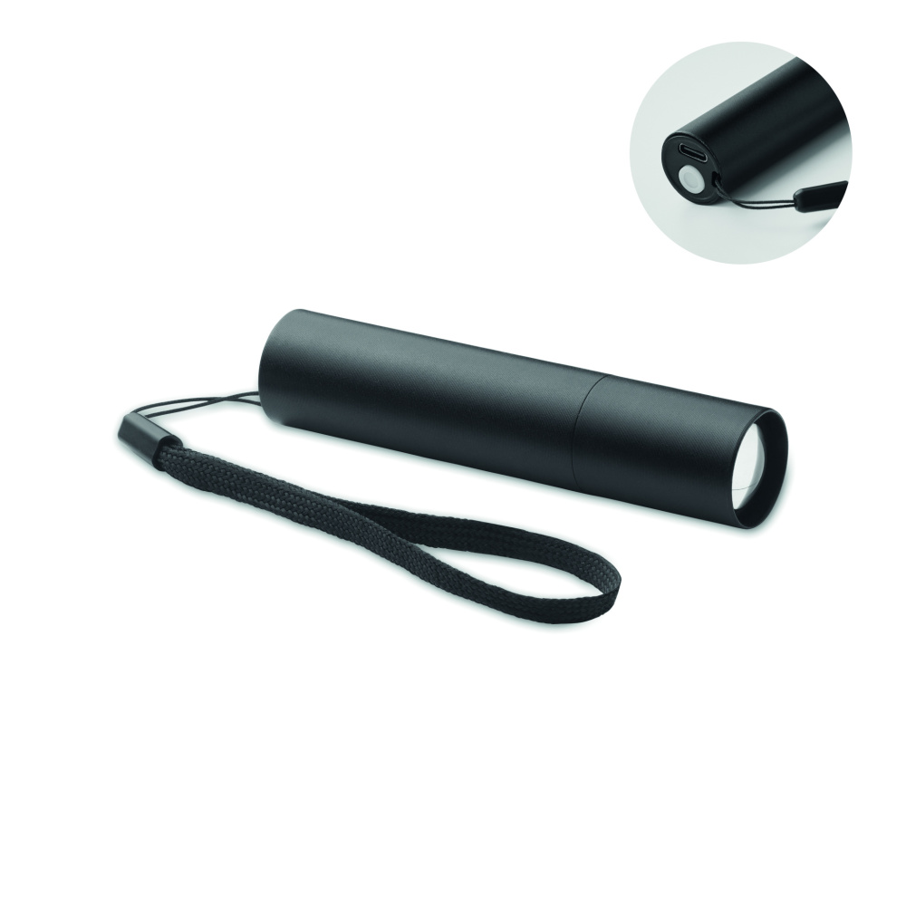 Logotrade advertising product image of: Aluminium rechargeable torch