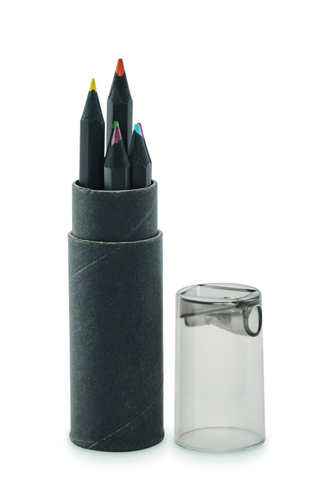 Logo trade promotional products image of: 6 black colouring pencils