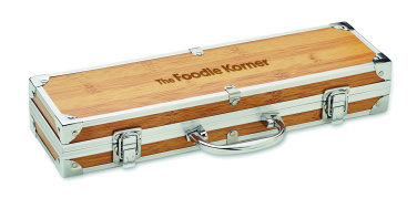 Logo trade corporate gifts image of: Stainless steel barbecue tools