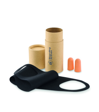 Logo trade promotional items image of: Travel set in paper tube box