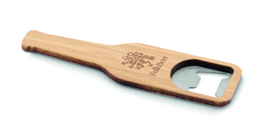 Logo trade promotional giveaway photo of: Bamboo bottle opener