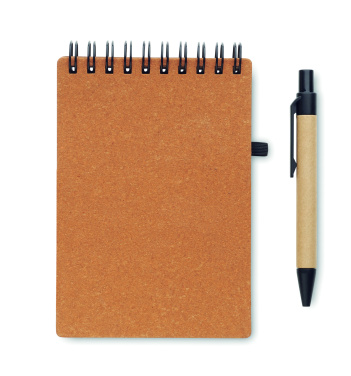 Logo trade advertising products picture of: Recycled notebook with ball pen