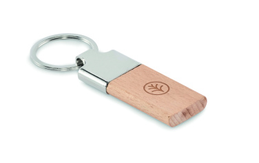 Logotrade promotional gift image of: Key ring with rubber wood