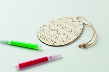 Logo trade promotional products image of: Wooden egg painting set