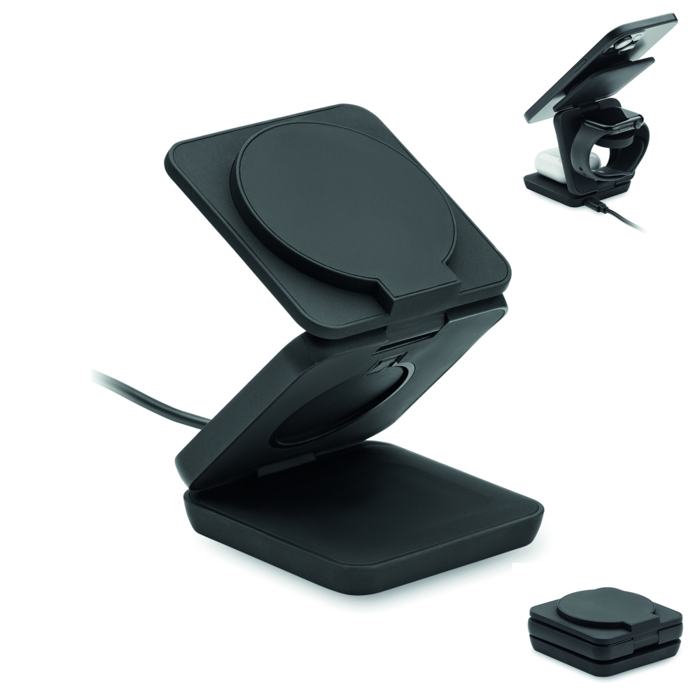 Logotrade promotional gift image of: 3in1 foldable charging station
