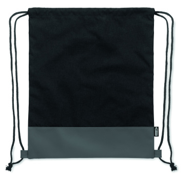 Logo trade advertising products image of: RPET PU drawstring bag 2 tone