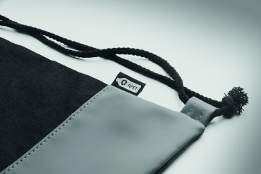 Logo trade promotional products picture of: RPET PU drawstring bag 2 tone