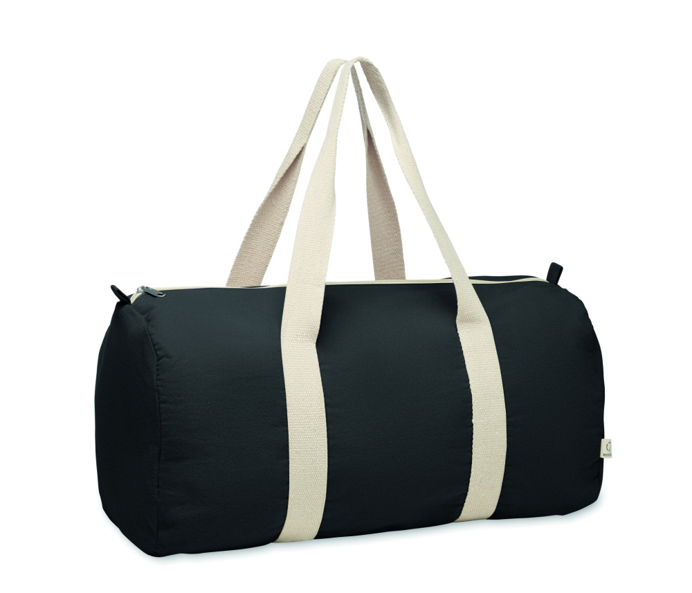 Logo trade promotional products image of: Recycled cotton sports bag