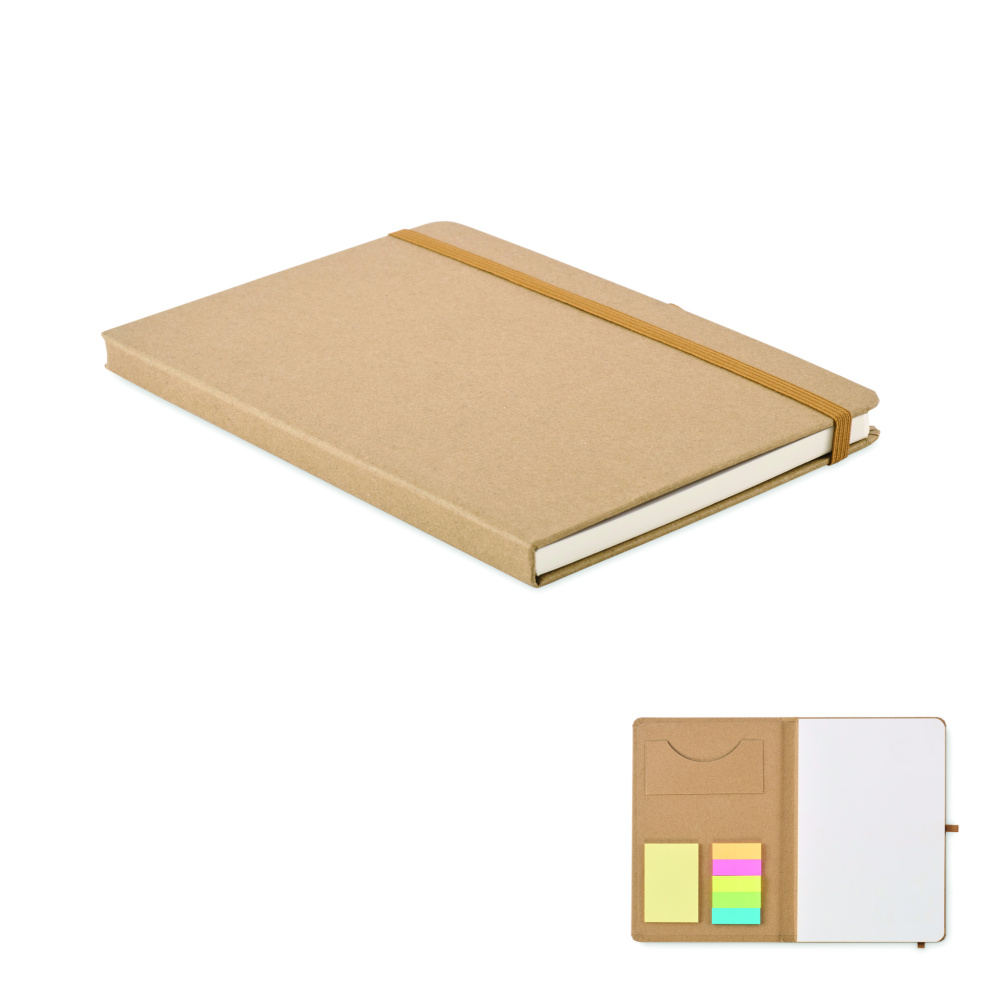 Logo trade promotional giveaways image of: A5 notebook recycled paper set