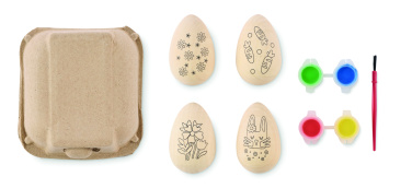 Logotrade promotional giveaway image of: Wooden eggs painting set