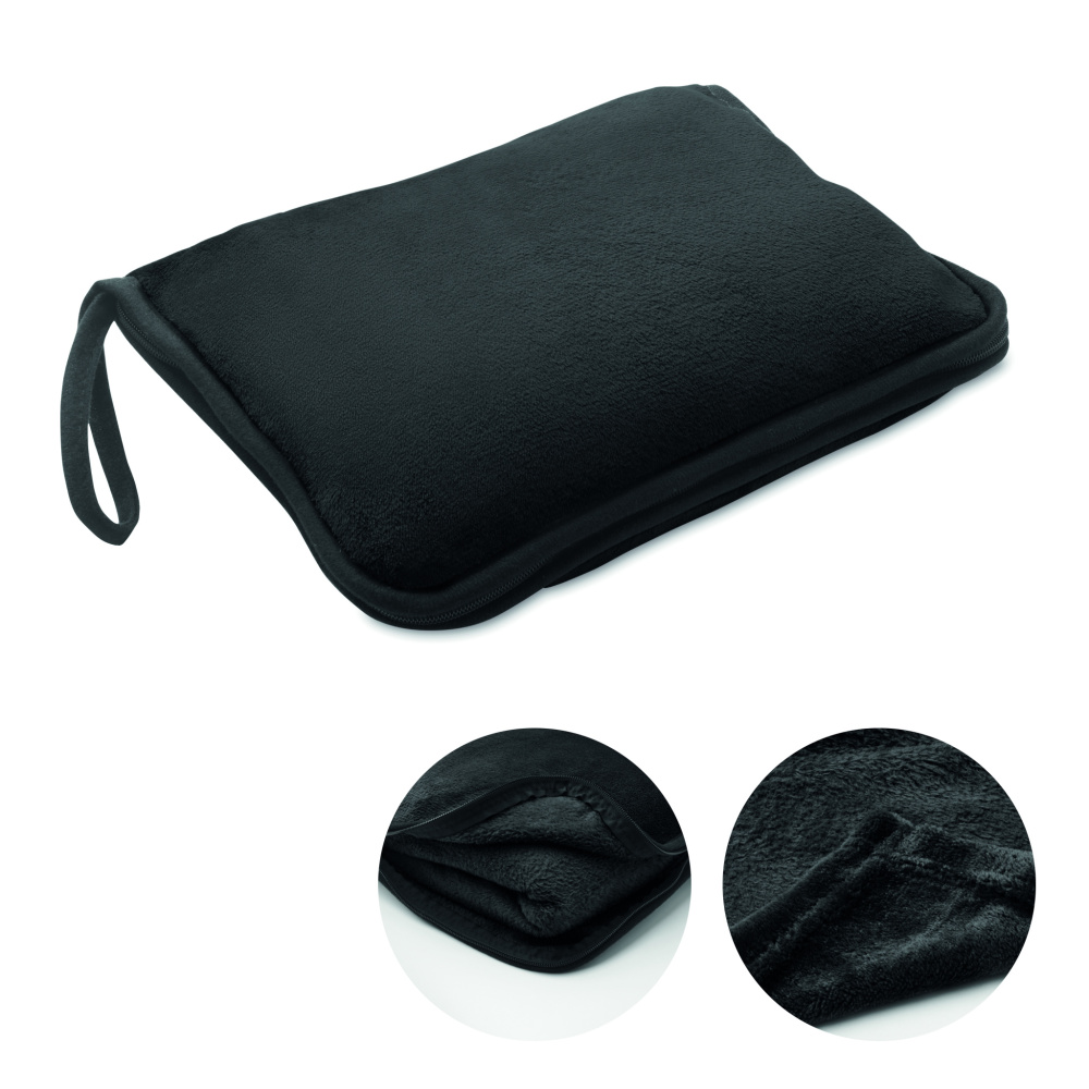 Logo trade promotional gifts image of: 2 in 1 travel blanket set