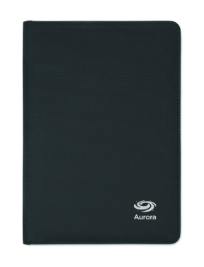 Logo trade promotional products image of: A5 portfolio 300D RPET