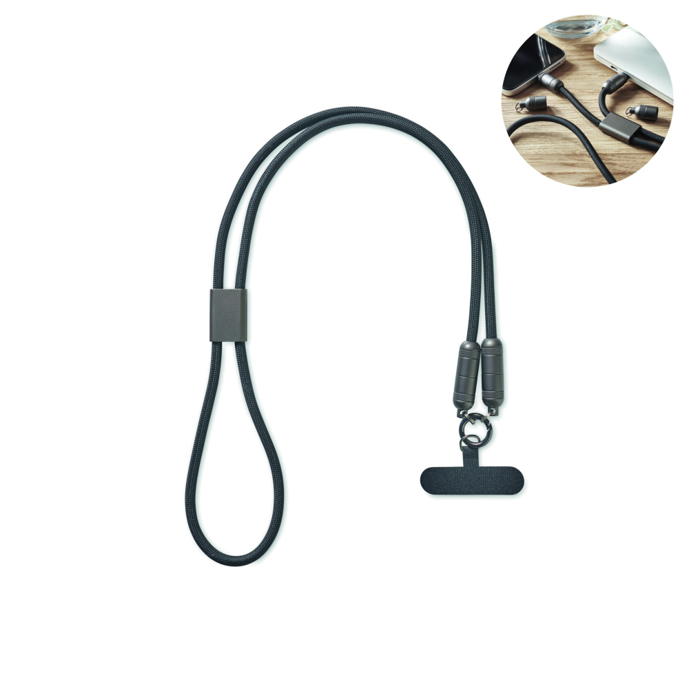 Logo trade advertising products image of: 60W phone holder lanyard cable