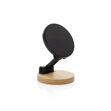 Logotrade advertising product image of: Magmount RCS recycled plastic and bamboo phone stand