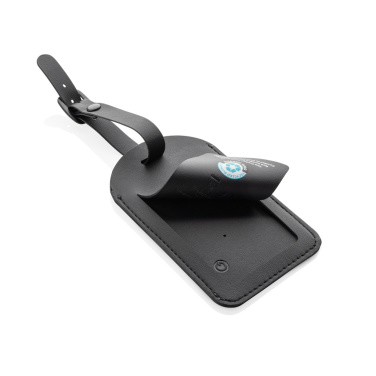Logotrade promotional item picture of: Globetrack RCSrPolyester luggage tag with worldwide locating