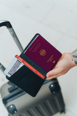 Logotrade corporate gift image of: Trackmate RCS rpolyester passport holder worldwide locating