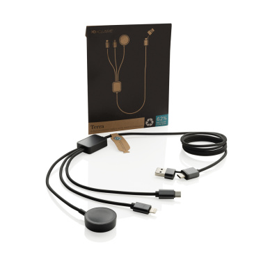 Logo trade corporate gifts picture of: Terra RCS rPET 6-in-1 charging cable with watch charger