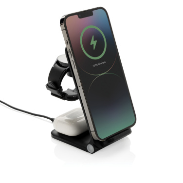 Logo trade promotional products image of: Powerpal 3 in 1 RCS recycled plastic 15W charger