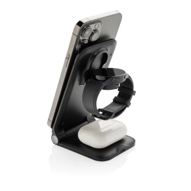 Logo trade promotional products image of: Powerpal 3 in 1 RCS recycled plastic 15W charger