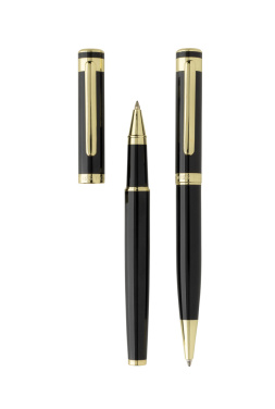 Logo trade promotional product photo of: Swiss Peak Luca RCS recycled brass deluxe pen set