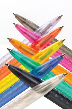 Logo trade corporate gift photo of: X3 GRS recycled PC plastic pen frosted