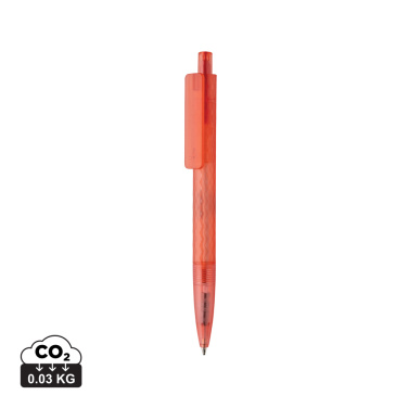 Logo trade promotional gifts picture of: X3 GRS recycled PC plastic pen frosted