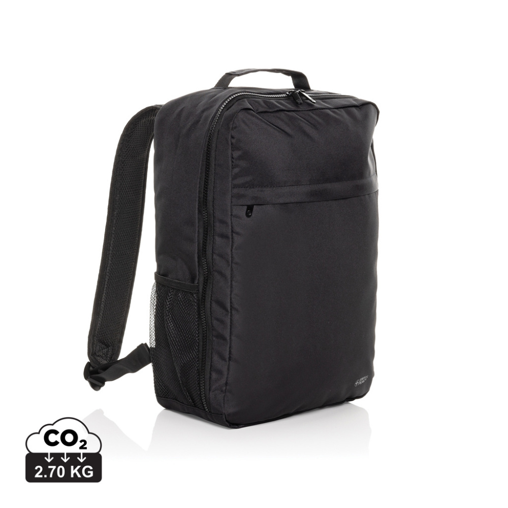 Logo trade promotional products image of: Swiss Peak Aware™ RPET Essential 15.6 inch laptop backpack