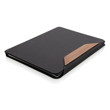 Logotrade promotional product image of: Teri AWARE™ RPET and walnut A4 portfolio