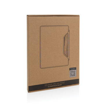 Logo trade corporate gifts picture of: Teri AWARE™ RPET and walnut A4 portfolio