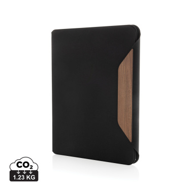 Logotrade advertising product picture of: Teri AWARE™ RPET and walnut A4 portfolio