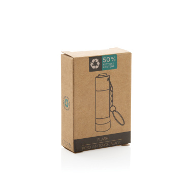 Logo trade promotional giveaways image of: Flash RCS recycled aluminium keychain torch