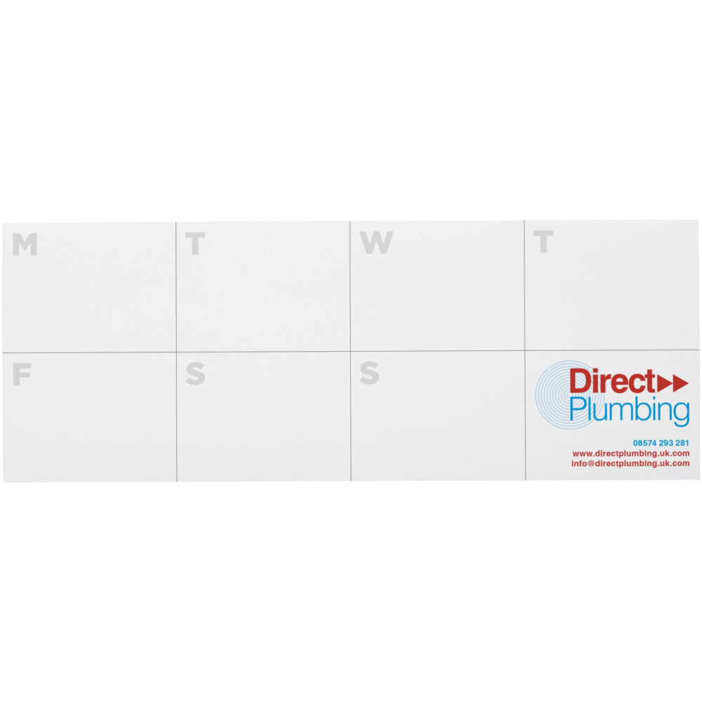 Logotrade advertising product image of: Sticky-Mate® recycled sticky notes with printed planner