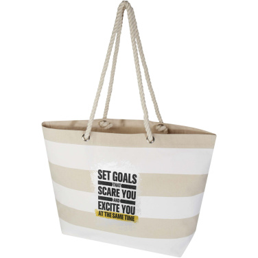 Logo trade corporate gift photo of: Florida 270 g/m² GRS recycled beach tote bag 18L