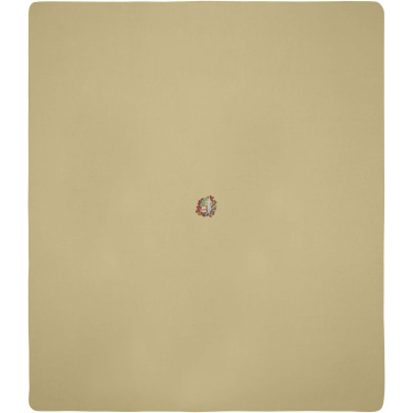 Logo trade promotional merchandise image of: Huggy fleece plaid blanket with carry pouch 220x250 cm