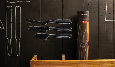 Logo trade promotional giveaways image of: BOSKA Cheese Knife Set Monaco+ Black