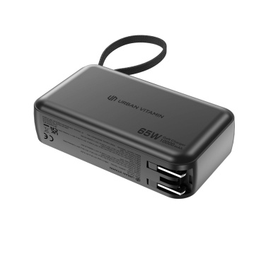 Logo trade promotional gift photo of: Urban Vitamin Eureka hybrid GANcharger 10000mah powerbank65W
