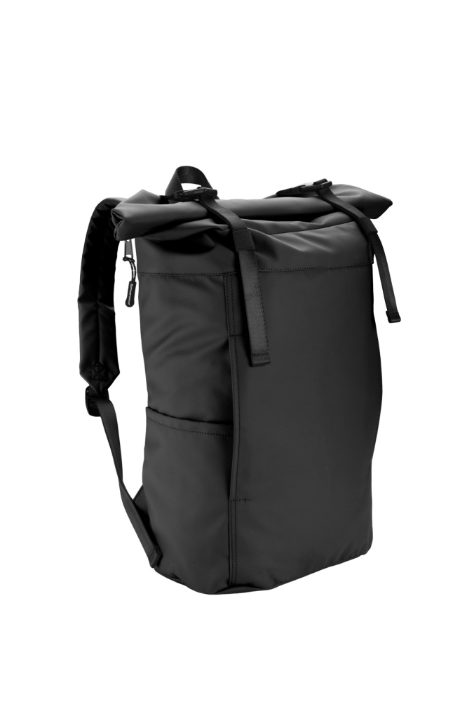 Logo trade promotional products image of: Rolltop backpack PEKTUSAN Schwarzwolf