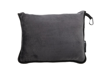 Logo trade promotional merchandise photo of: Blanket and pillow 2 in 1 AMIATA Schwarzwolf