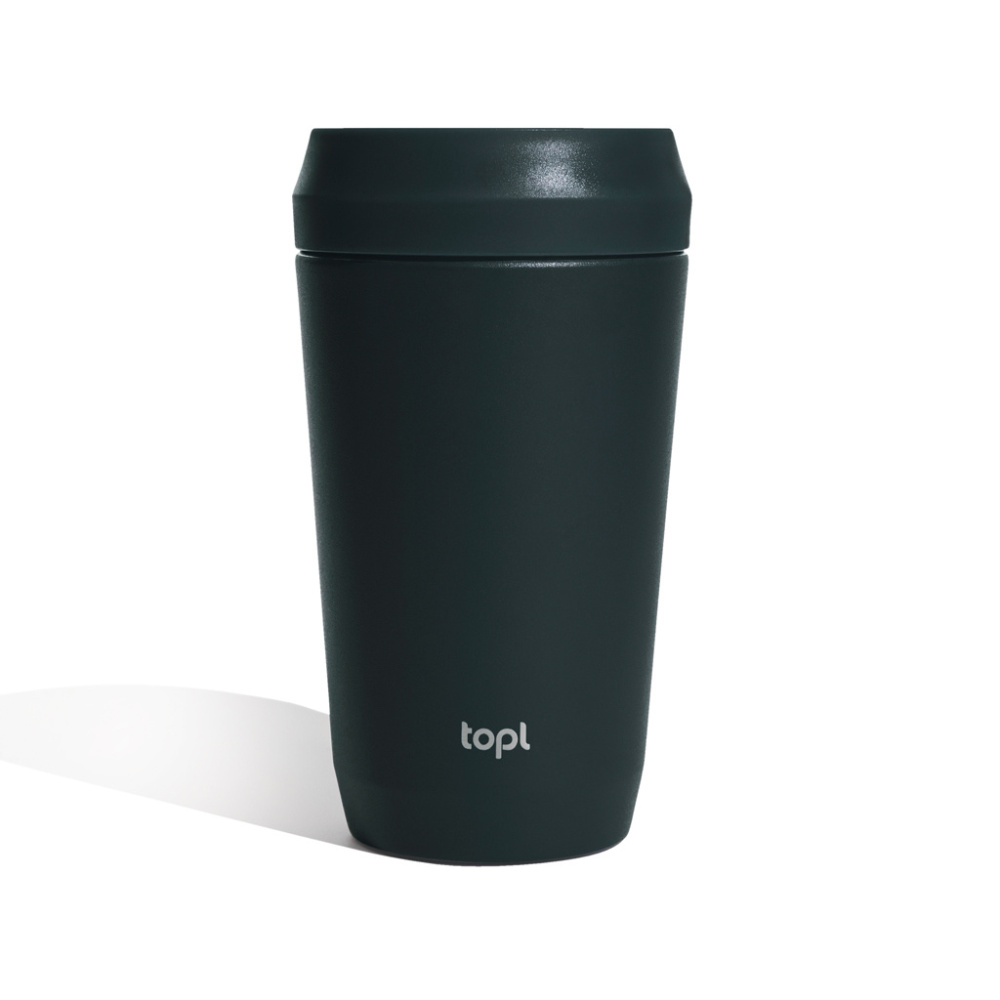 Logotrade advertising products photo of: Topl Recycled Steel To Go Tumbler Patented 360 Lid 354ml