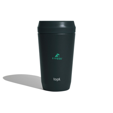 Logo trade advertising products image of: Topl Recycled Steel To Go Tumbler Patented 360 Lid 354ml